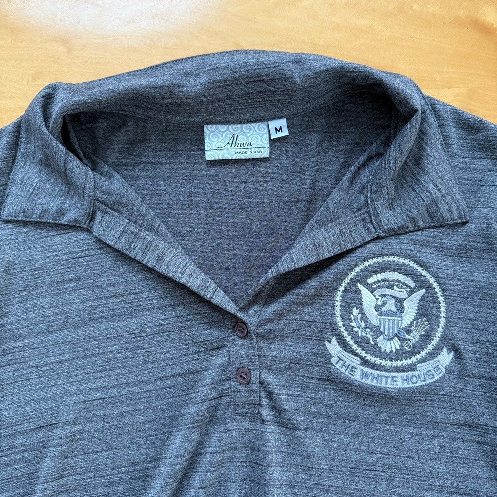 Gray Polo Shirt with White House Emblem - Picture 2 of 7